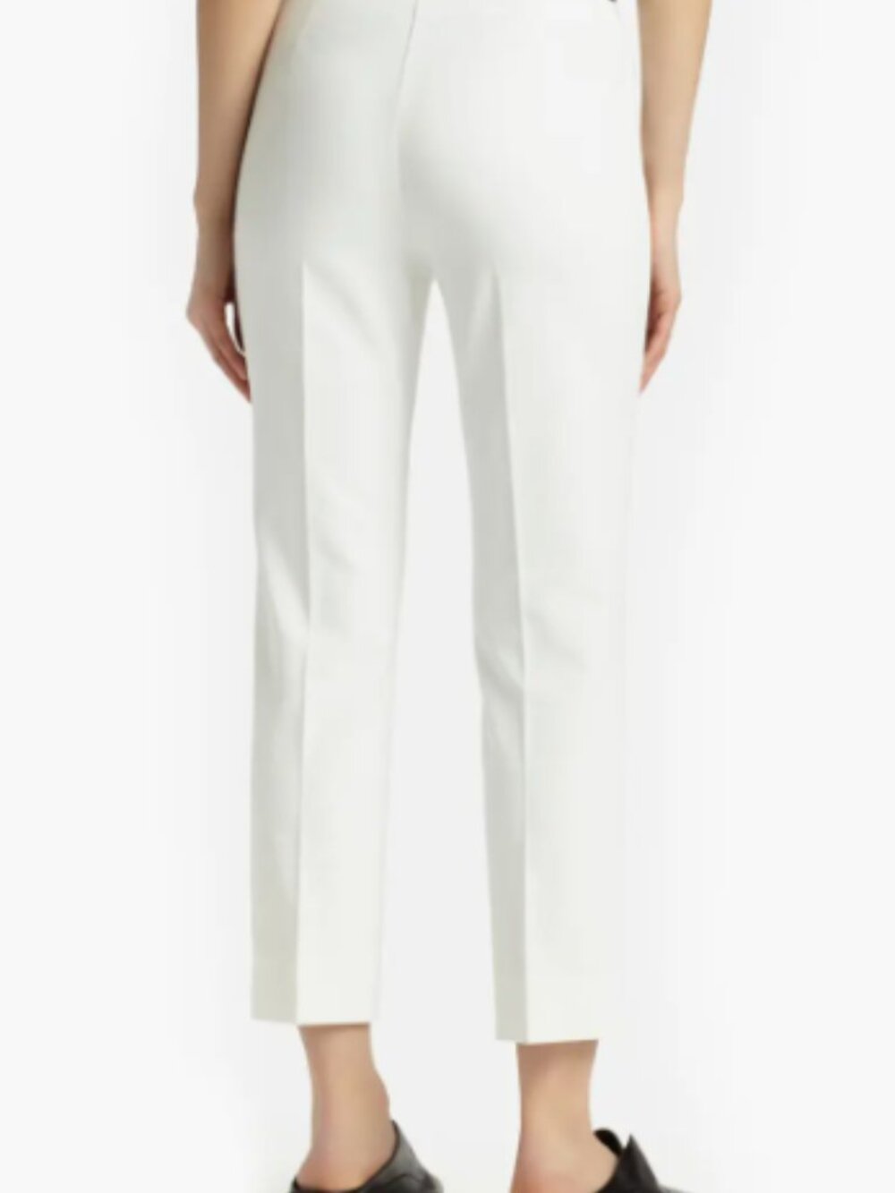 Lafayette 148 New York Lexington Cropped Pant (White, Size 6) - Picture 3 of 8